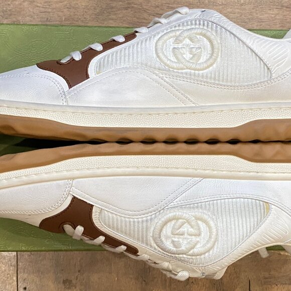 Gucci Mac80 Embroidered Sneakers | Off White Brown - 741656 AAB79 9155 | MEN 11 main image 7